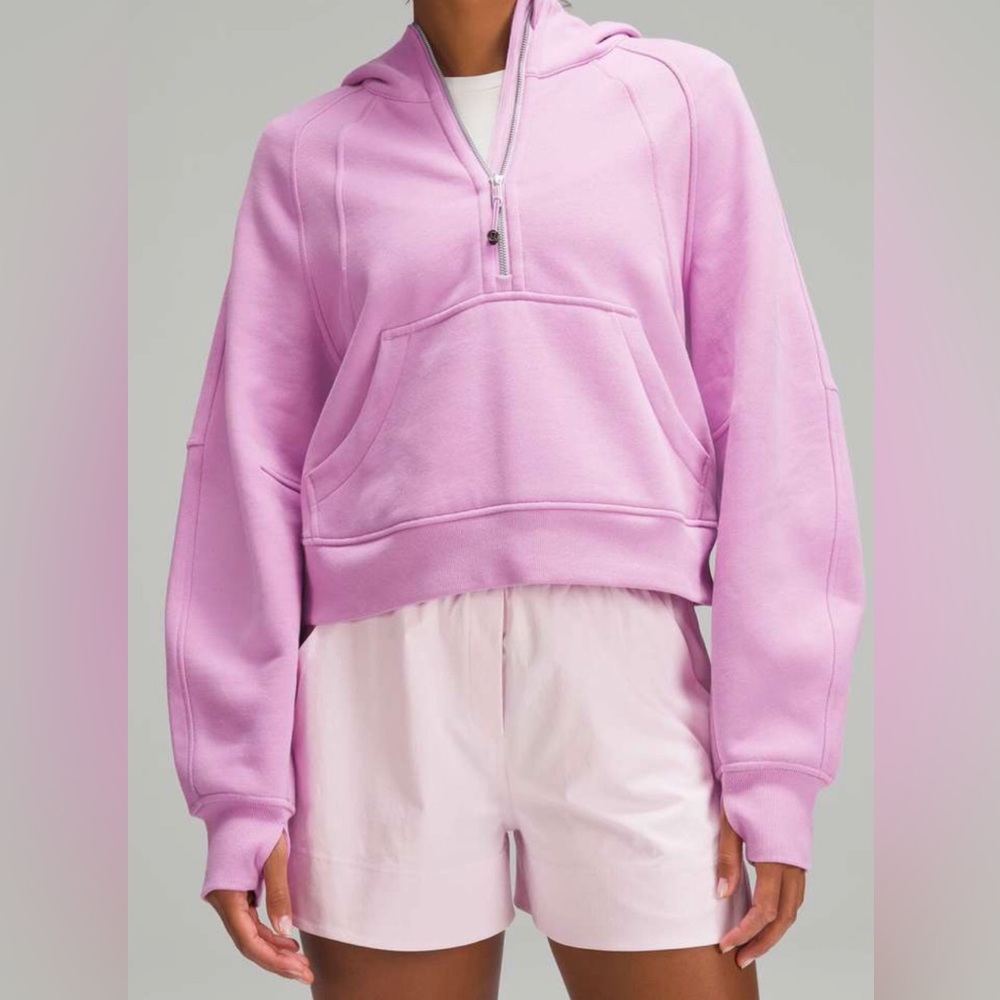 Women’s Lululemon Oversized Half-zip Scuba Hoodie- Dahlia Mauve